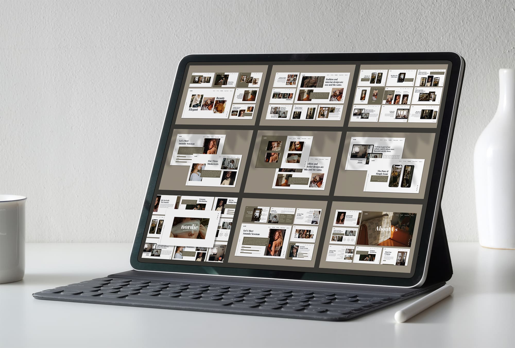 Nordic - Powerpoint Template - tablet.