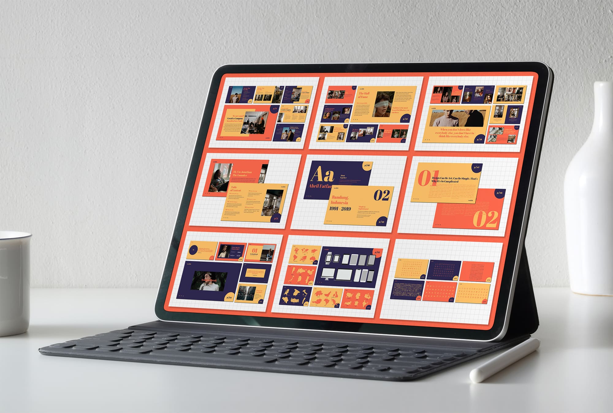 Swedish - Powerpoint Template - tablet.