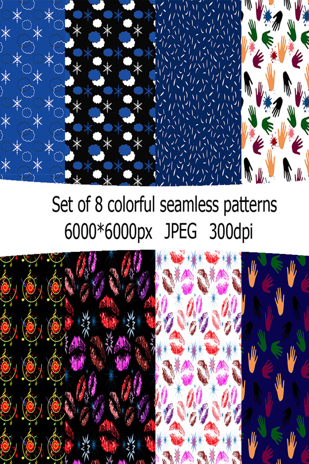 Set of 8 Seamless Patterns.