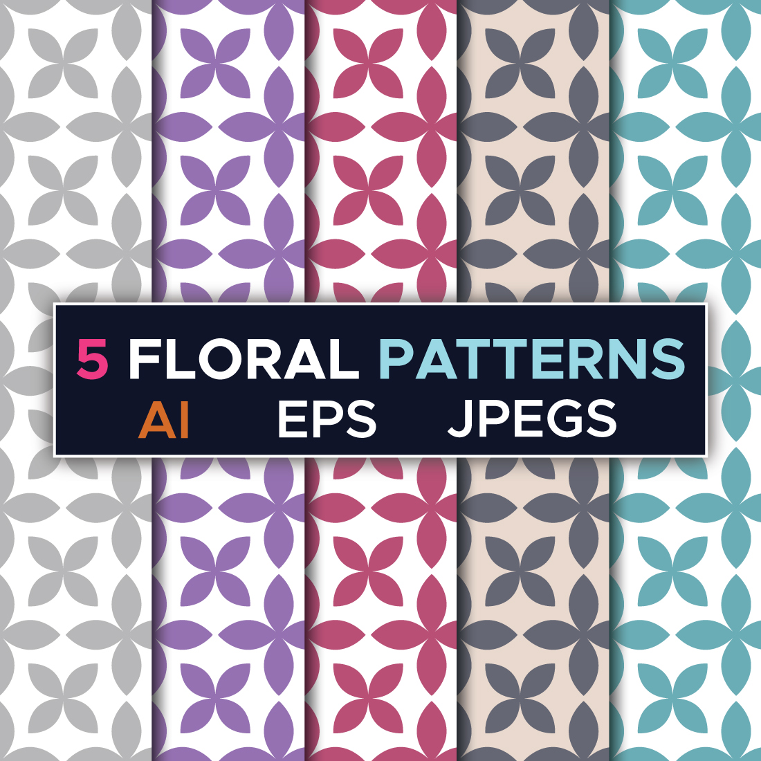 Seamless Floral Patterns Bundle