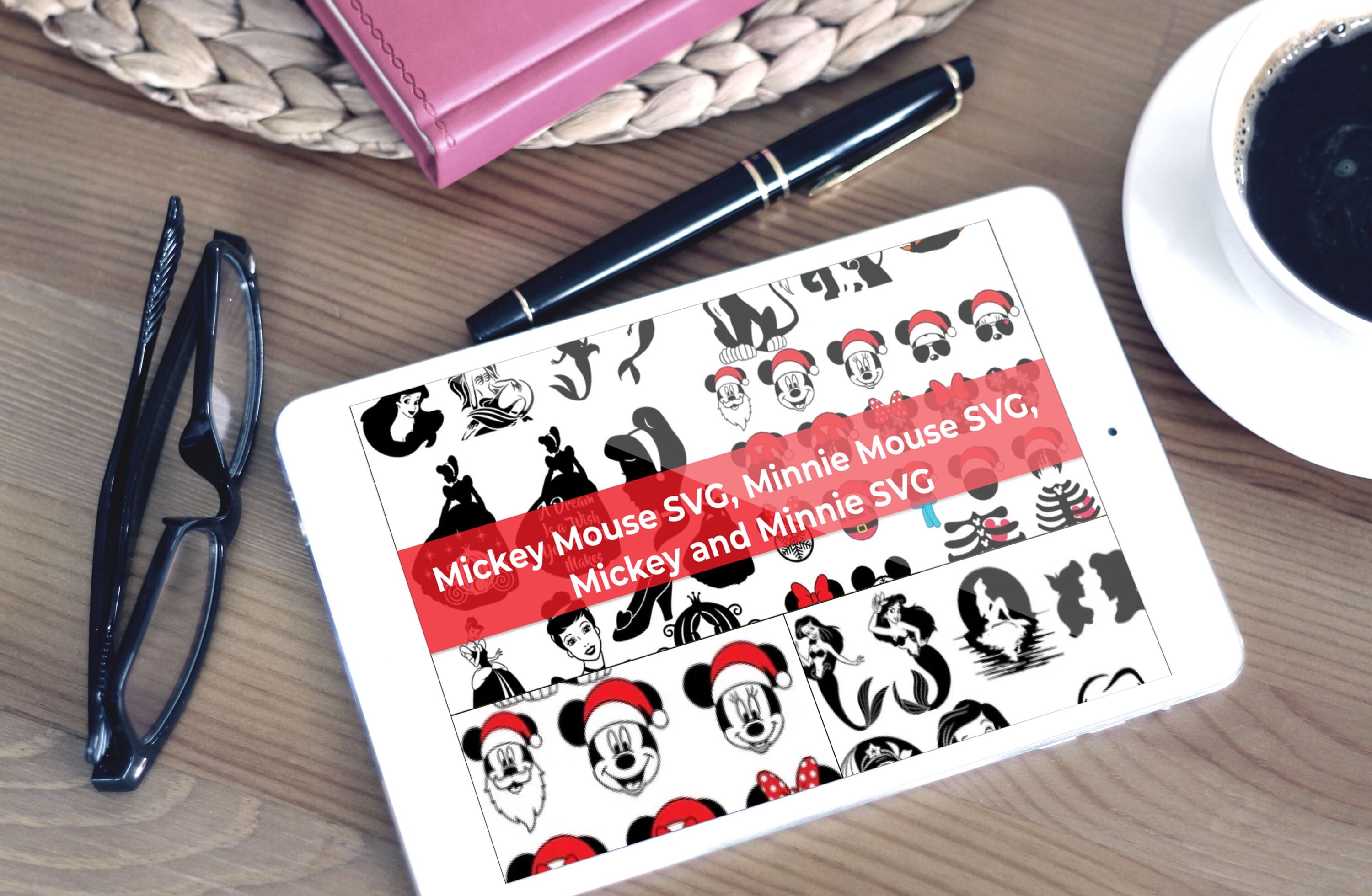 Tablet - Mickey and Minnie SVG.