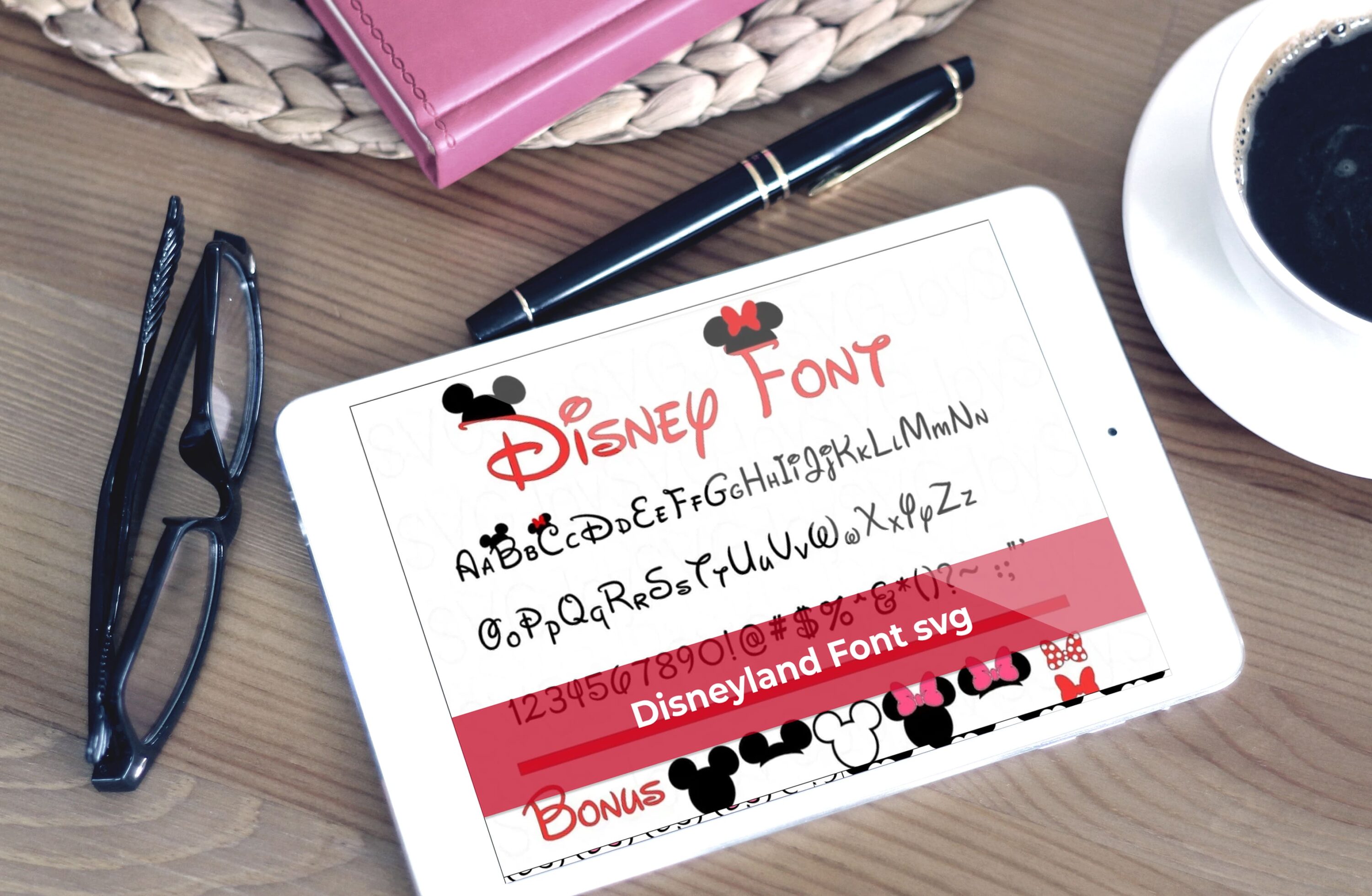Tablet - Disneyland Font Svg| Mickey Mouse Font T-shirt SVG