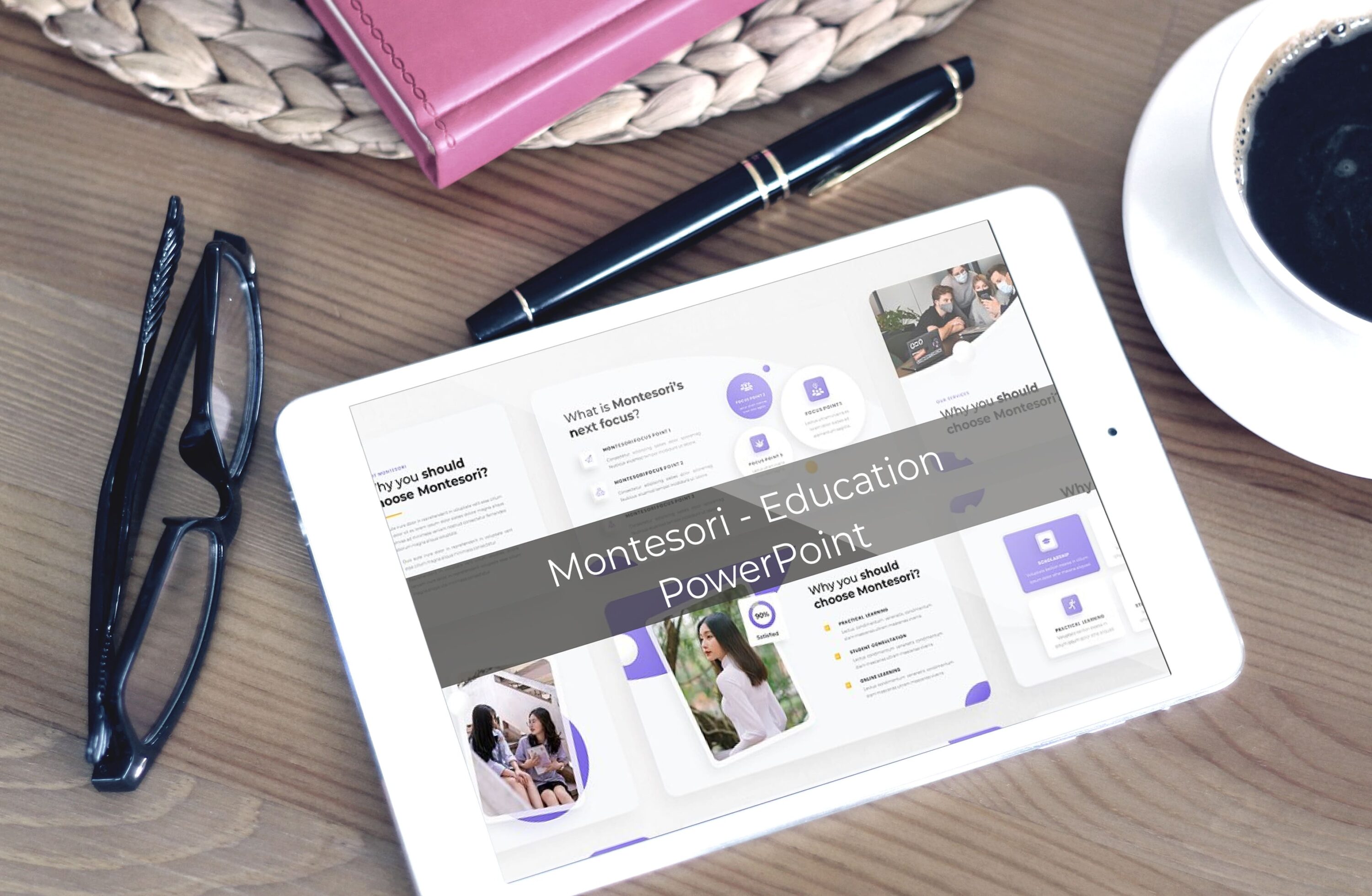 Montesori - Education PowerPoint - tablet.