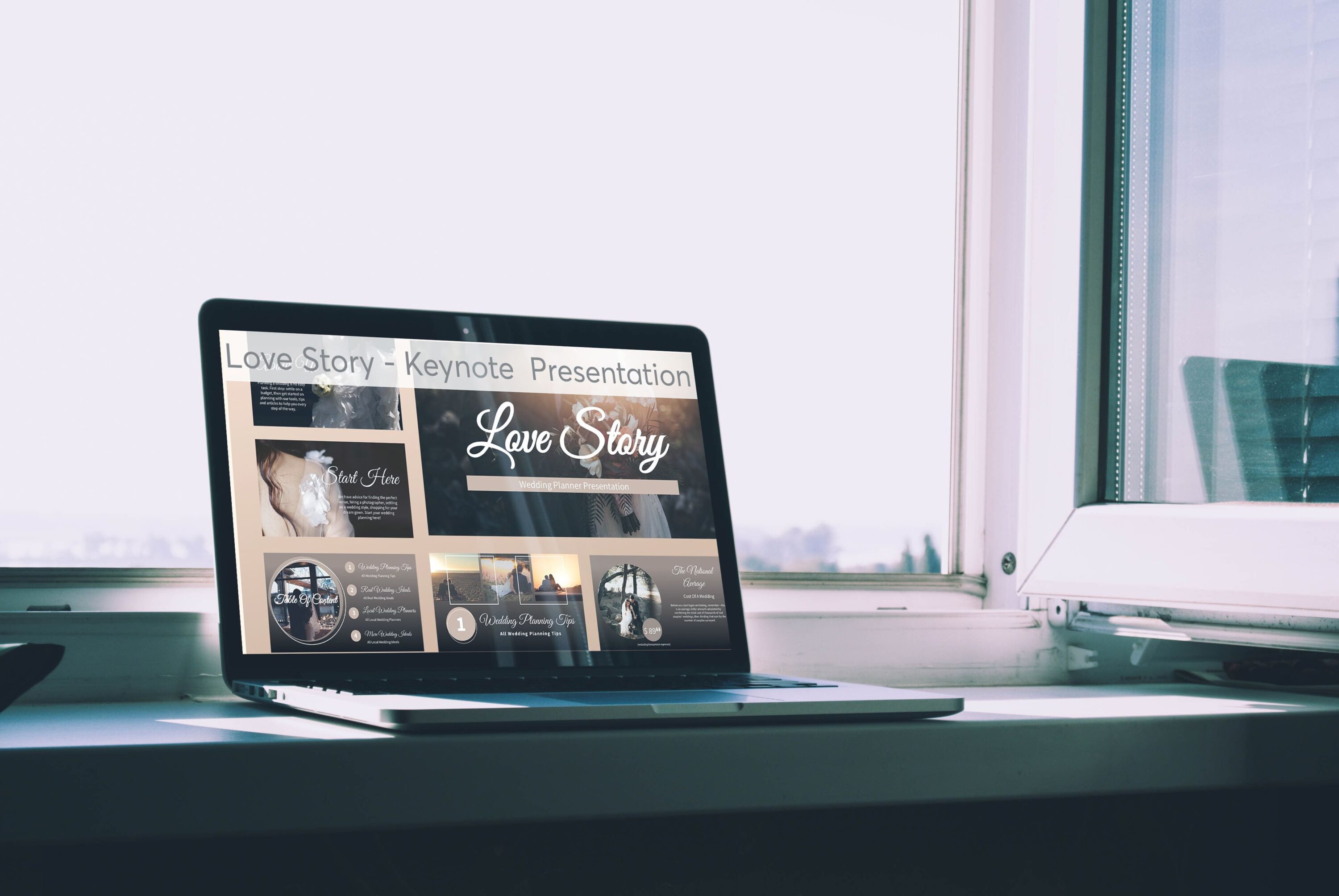 Love Story - Keynote Presentation - laptop.
