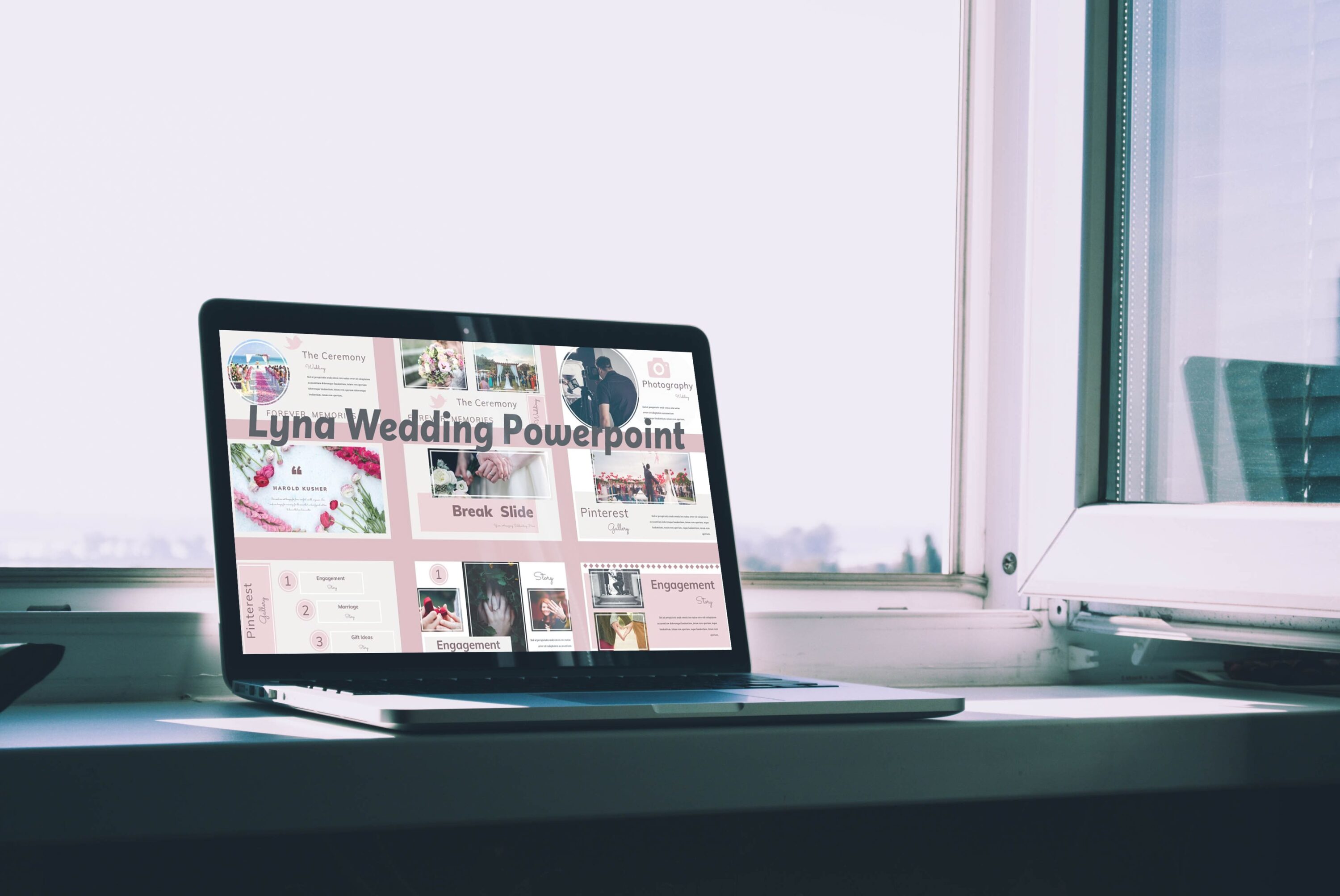 Lyna Wedding Powerpoint - laptop.