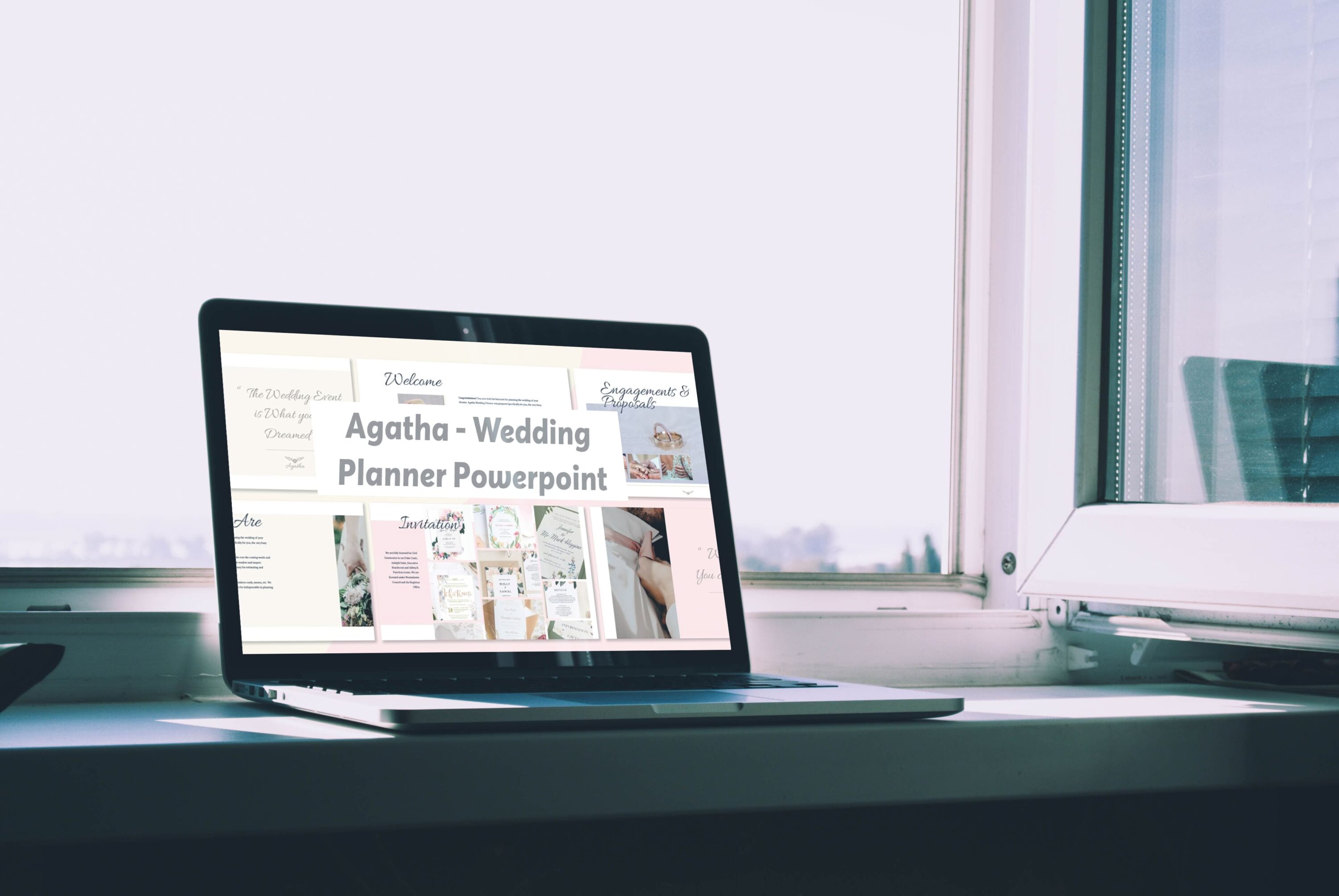Agatha - Wedding Planner Powerpoint - laptop.