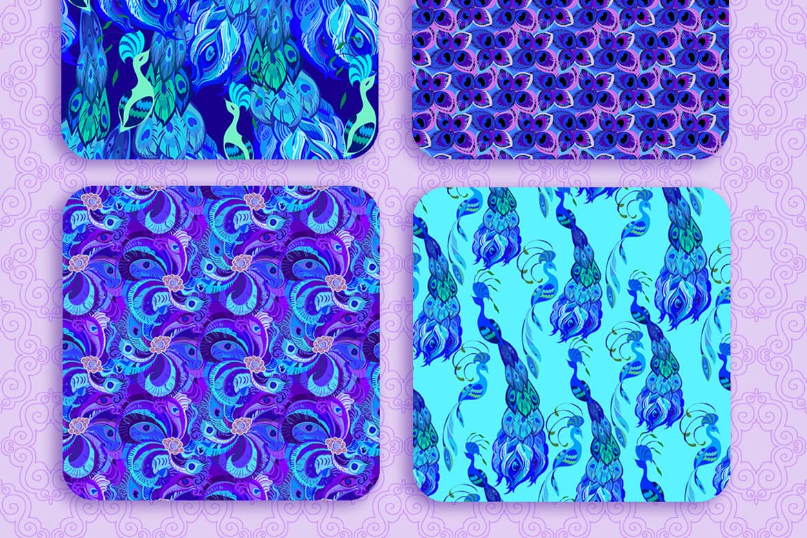 Diverse of purple textures.