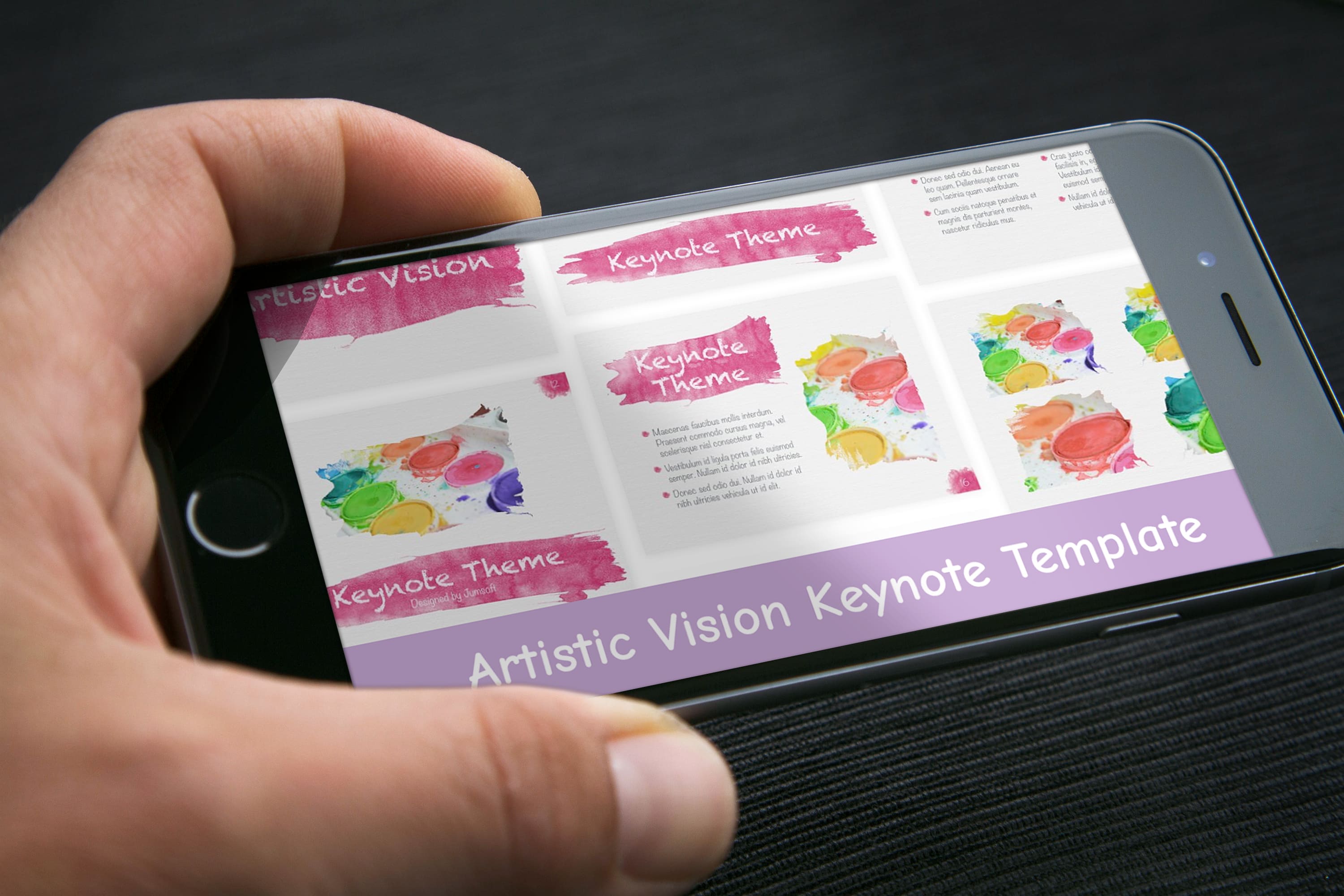 Artistic Vision Keynote Template - mobile.
