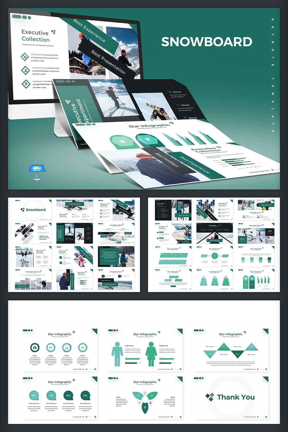 All elements on this template are editable from a Keynote shape.