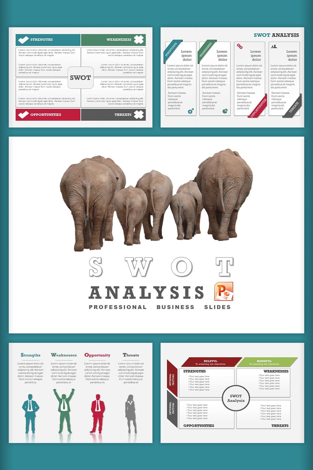 SWOT analyze in different style.