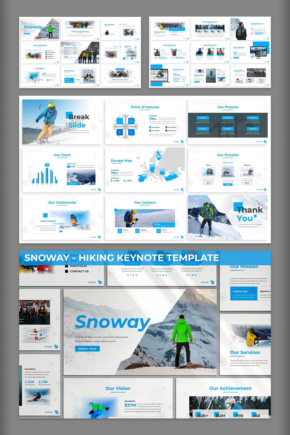 Snoway - Hiking Keynote Template.