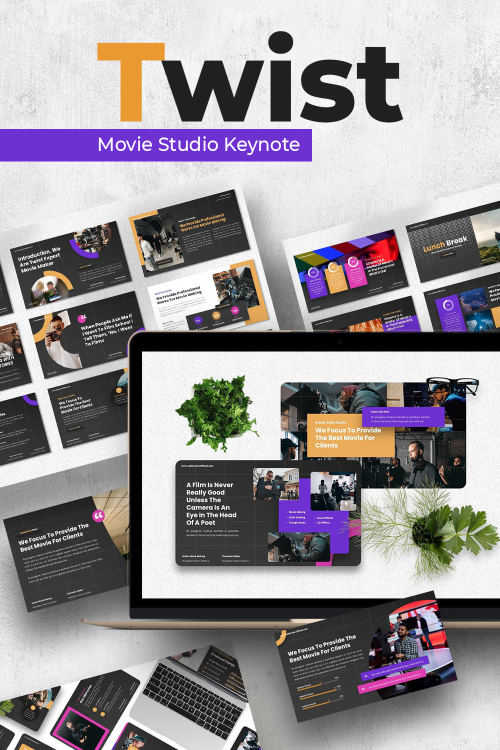 Beautiful presentation template in many colors.