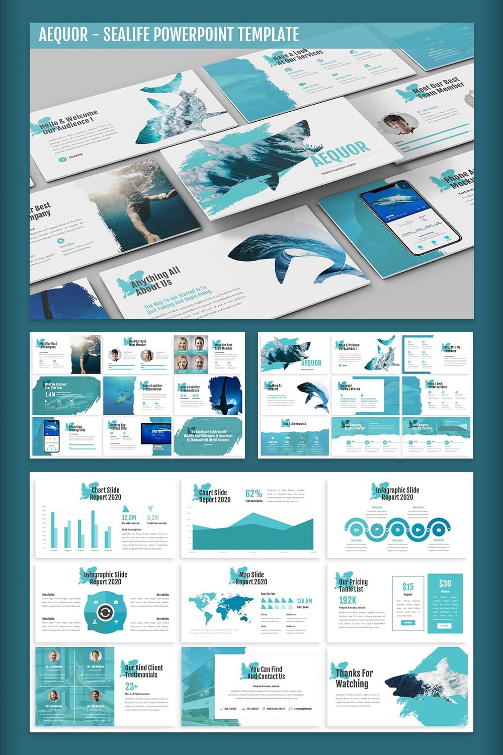 Simple template in blue for business.