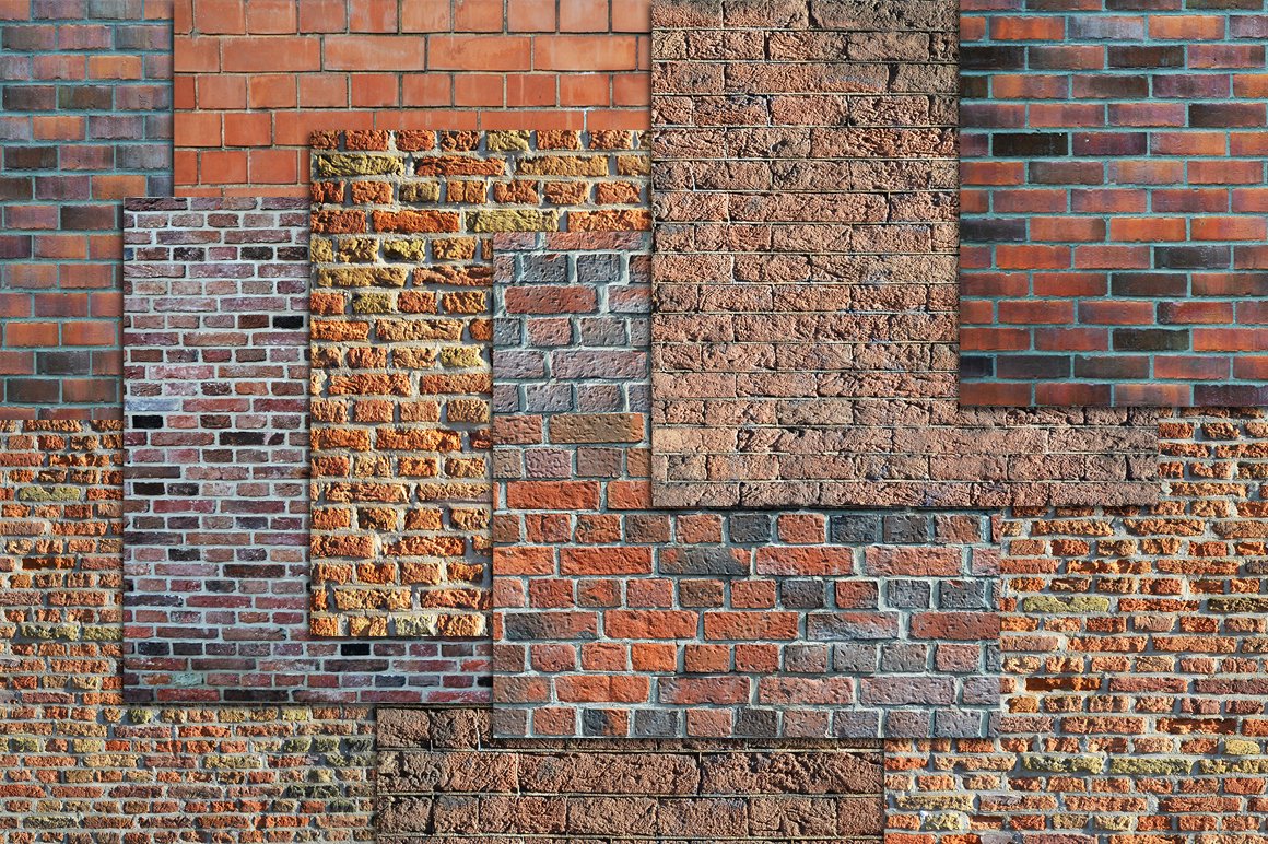 Creative package of bricks for wall.