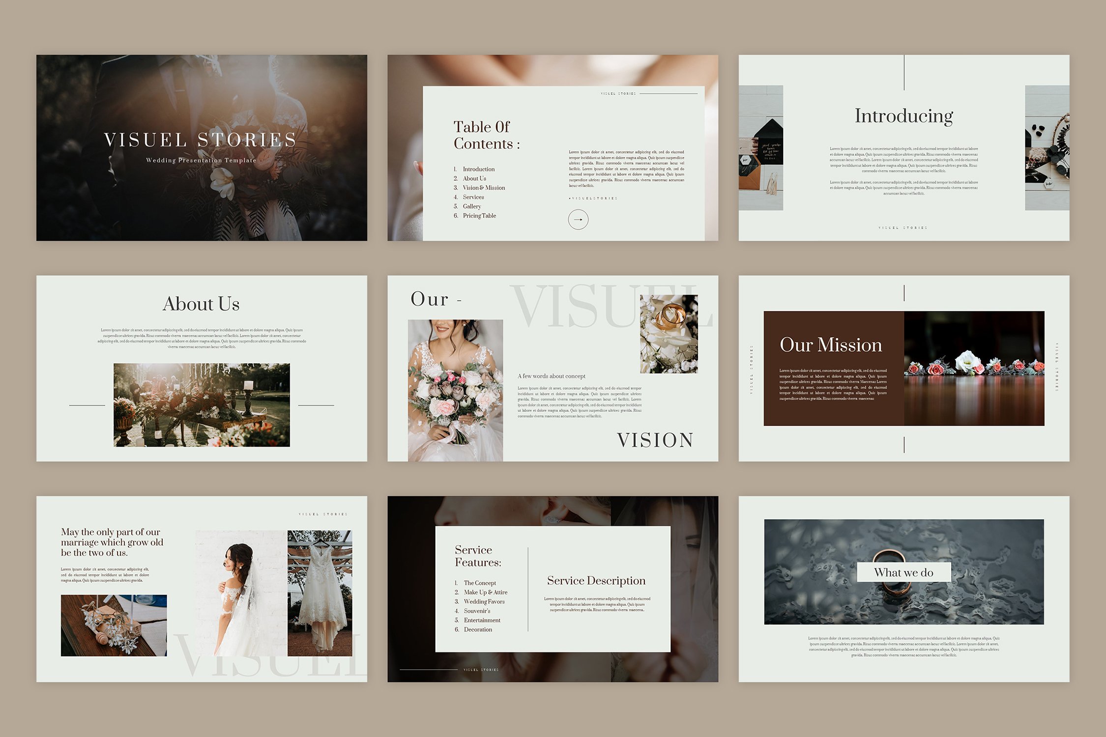 Wedding story with our template.