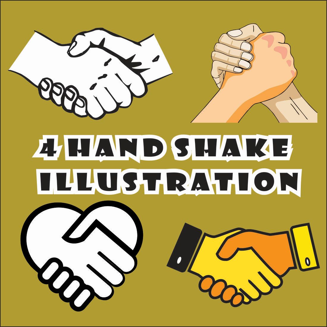 Shakes Hands Illustration facebook.