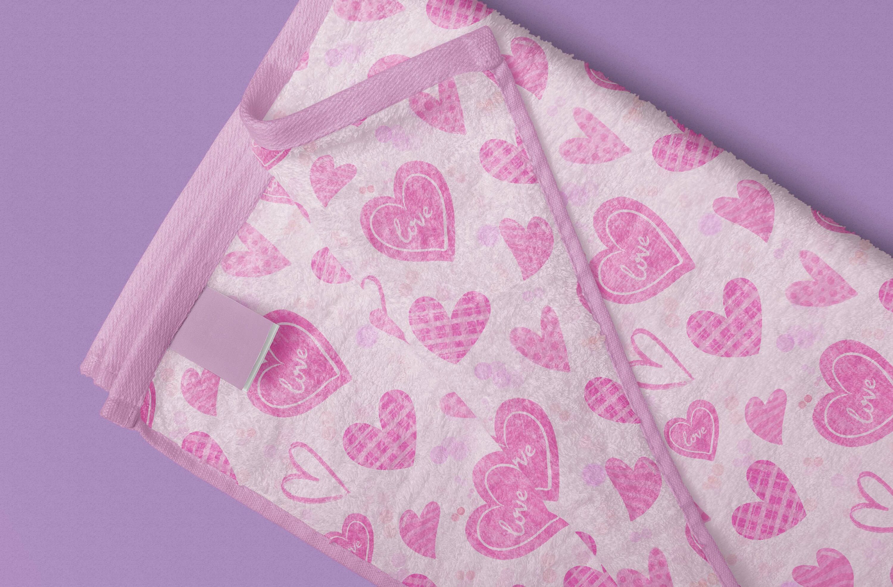 Set of three seamless colorful patterns with hearts, Valentines day preview.