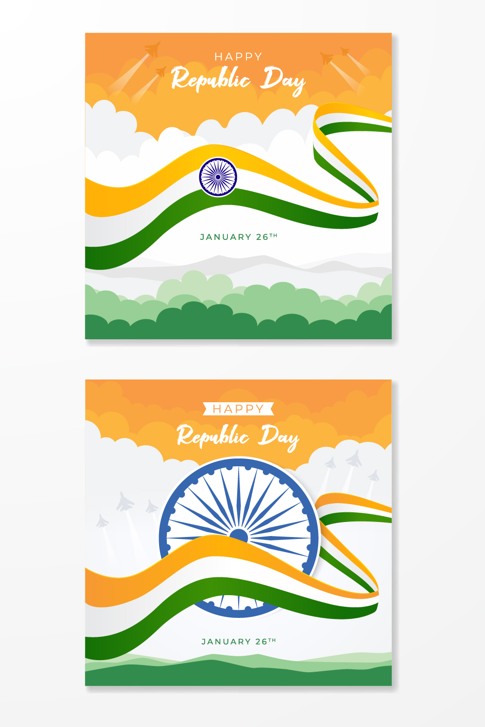 Happy Indian Republic Day January 26th illustration background design -  Only $10 - MasterBundles
