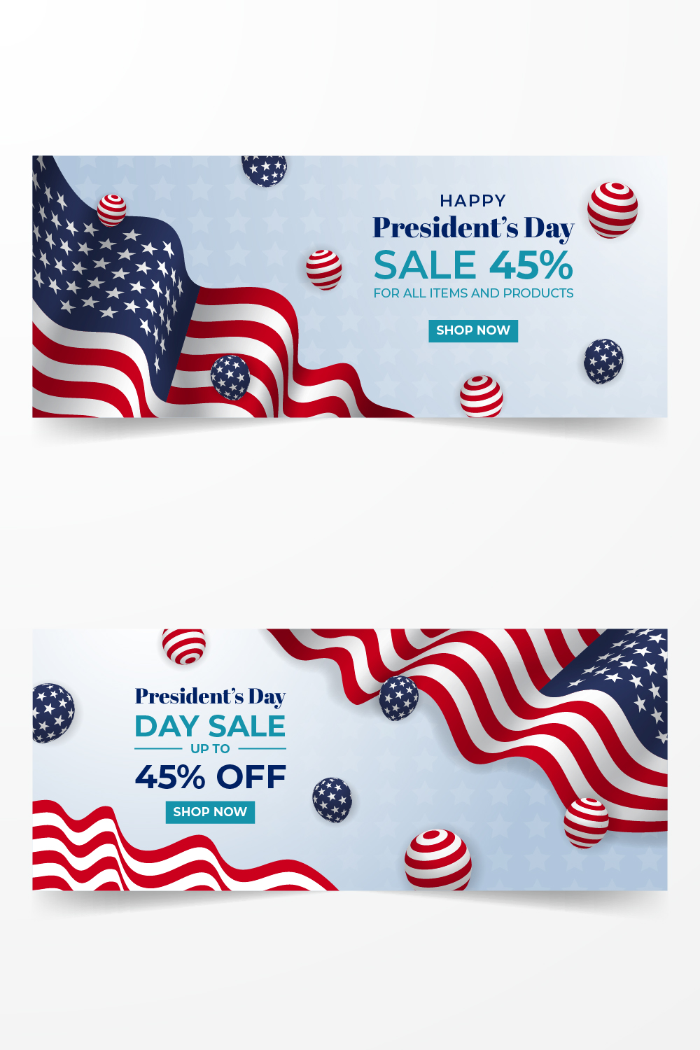 Happy USA Presidents Day February 21st Banner.
