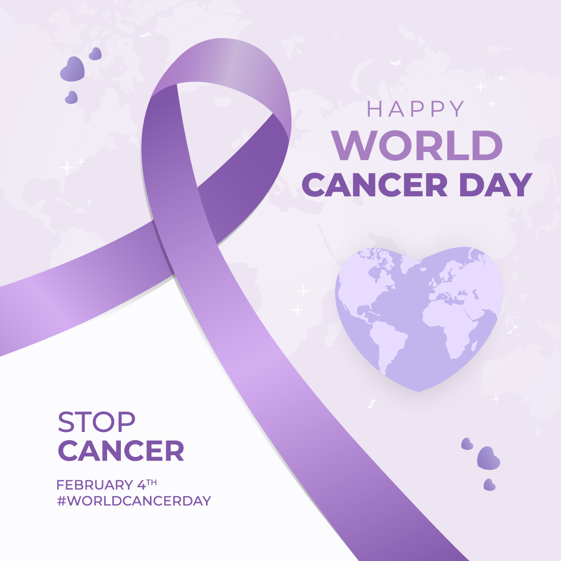 Happy World Cancer Day February 4th Illustrations  cover.