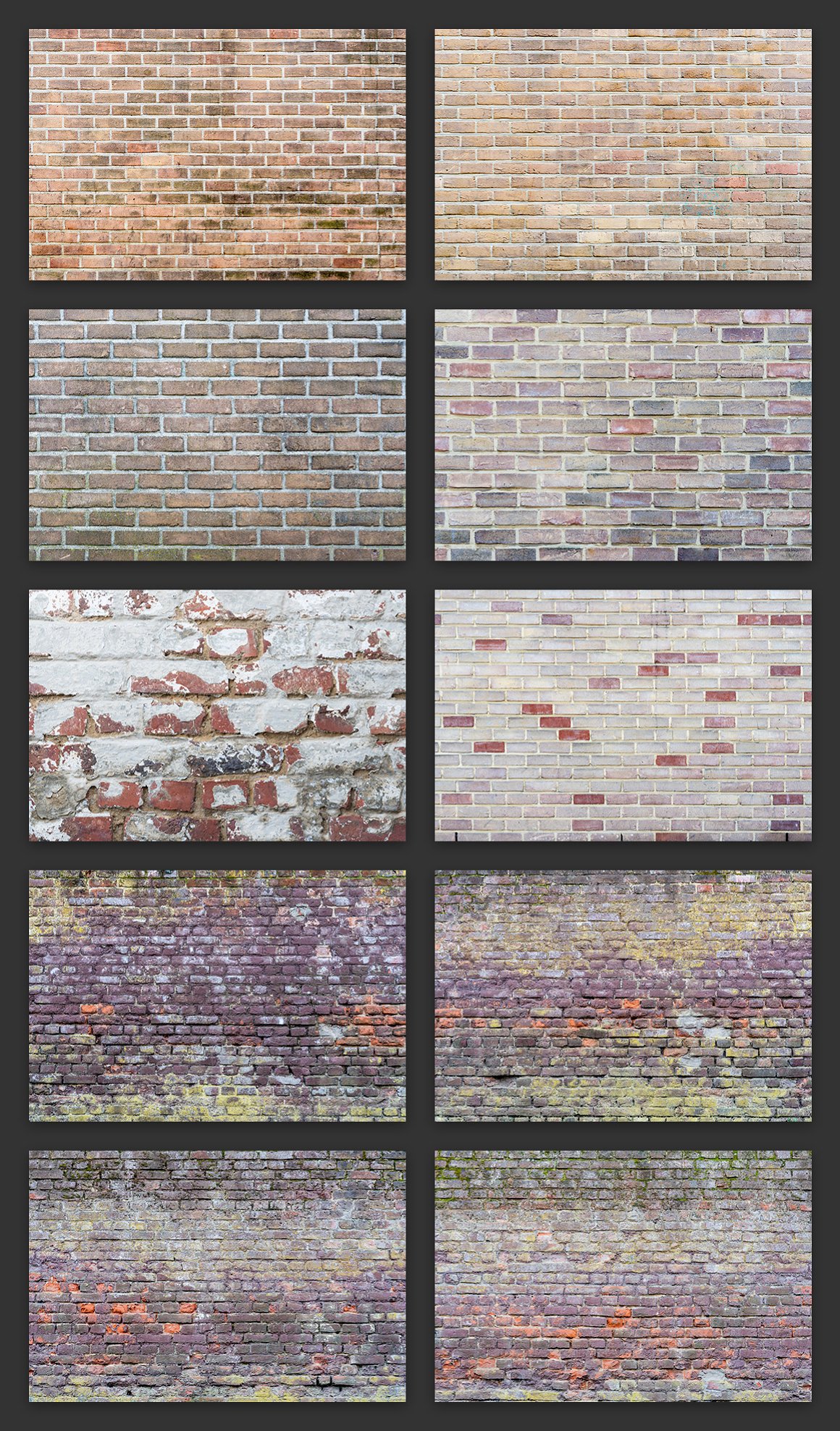 Modern bricks for your wall.