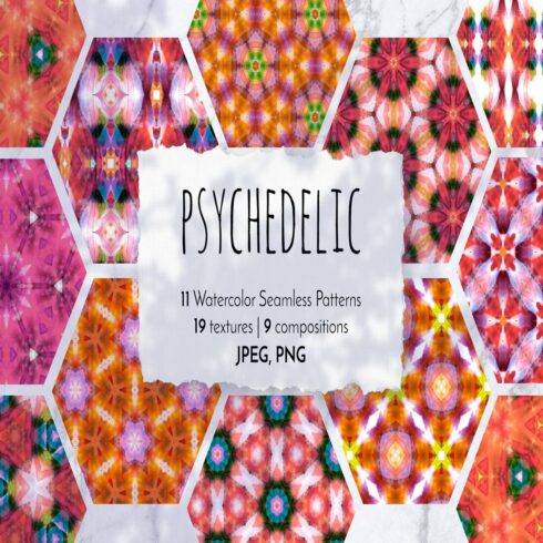 psychedelic watercolor patterns main cover.