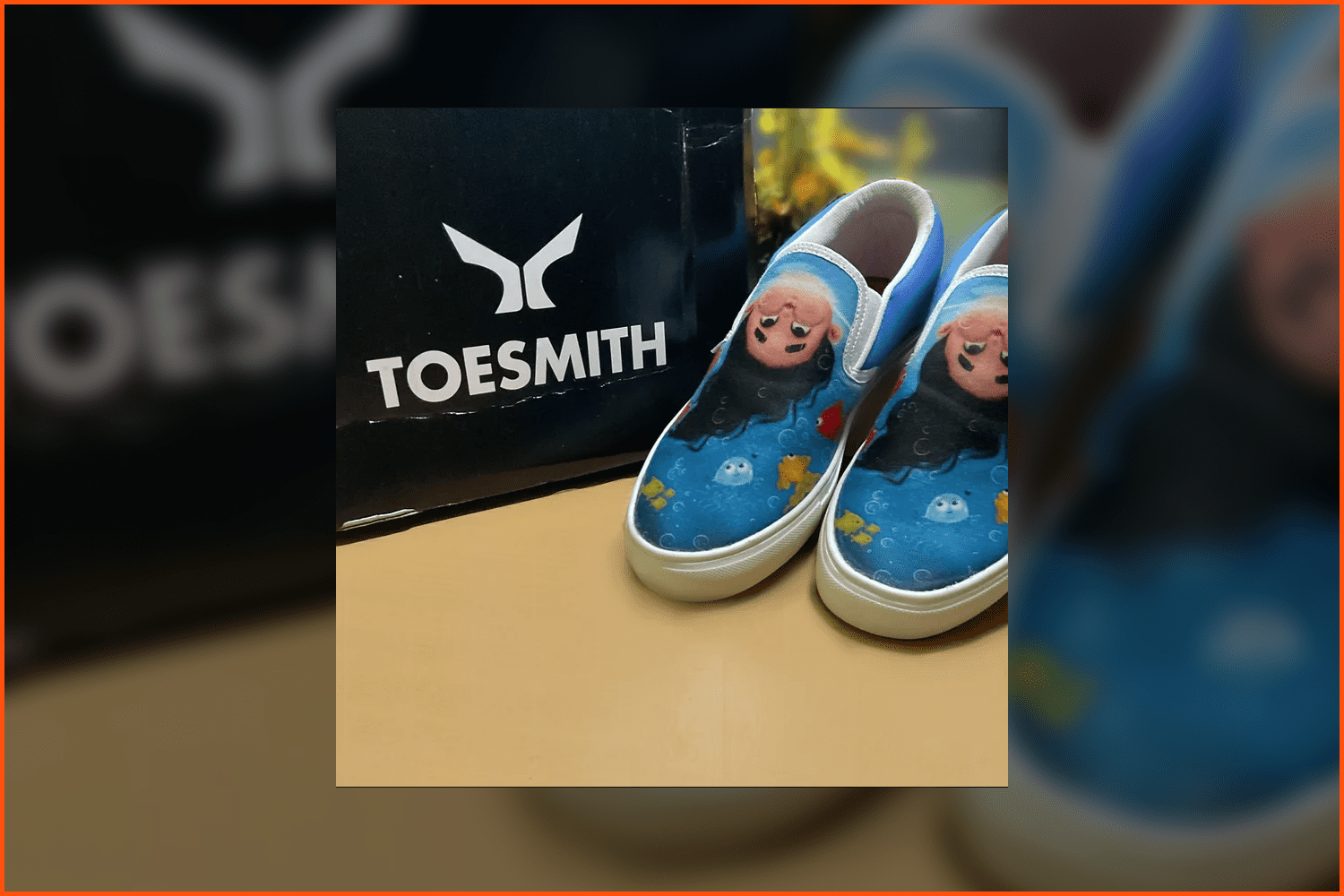Shoes with drawing pic on the top.