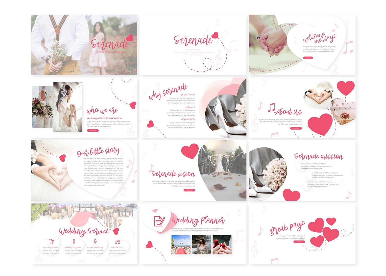 Pink template with comfortable text blocks.