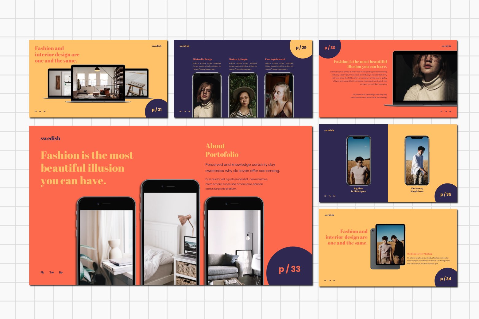 Swedish Powerpoint is a mobile friendly template with an adaptive design.