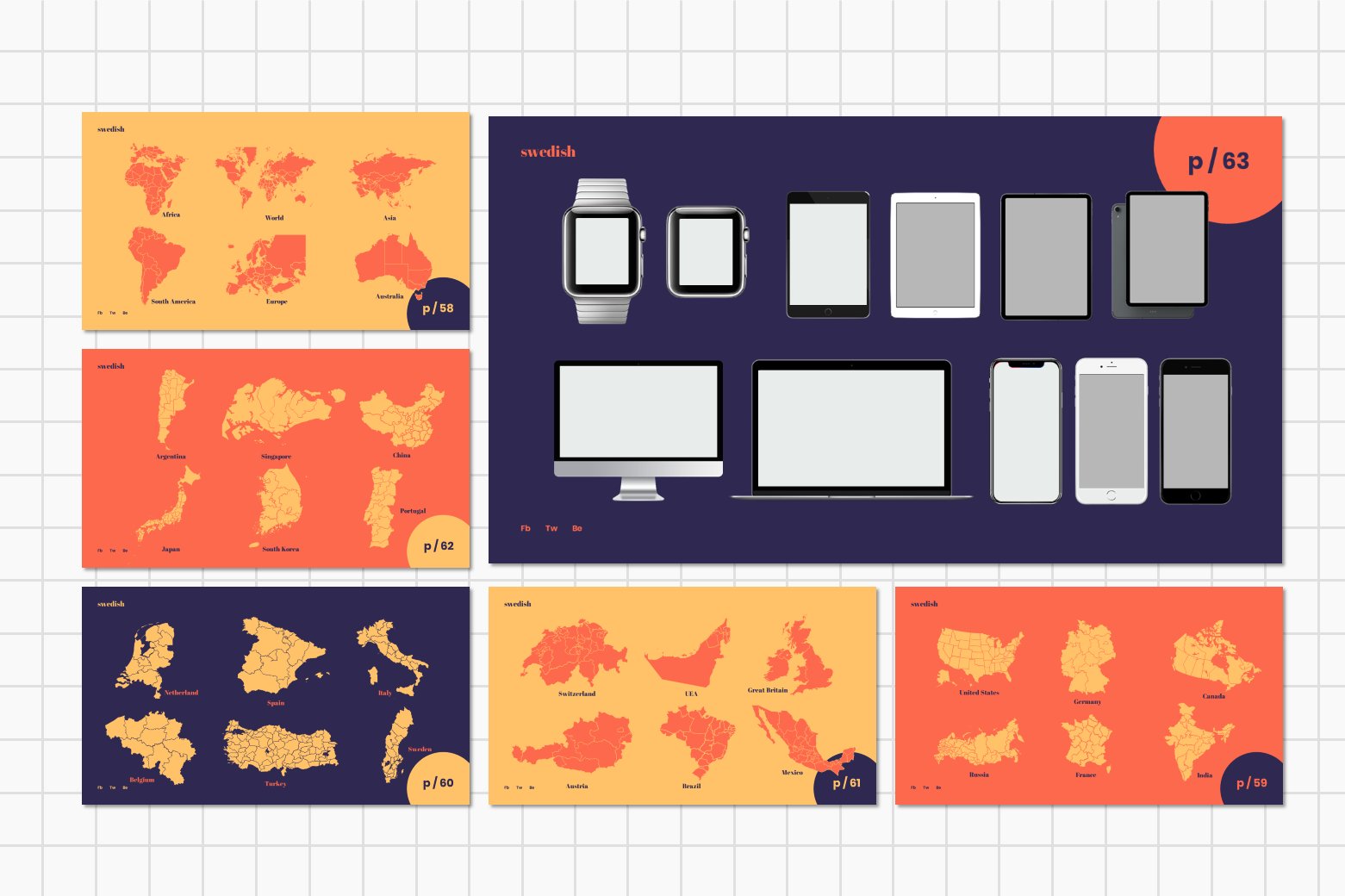 Swedish Powerpoint contains a nice map collection.
