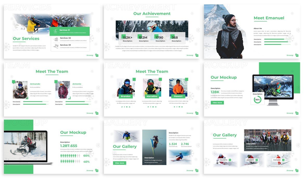 Snoway Hiking is a mobile friendly template with an adaptive design.