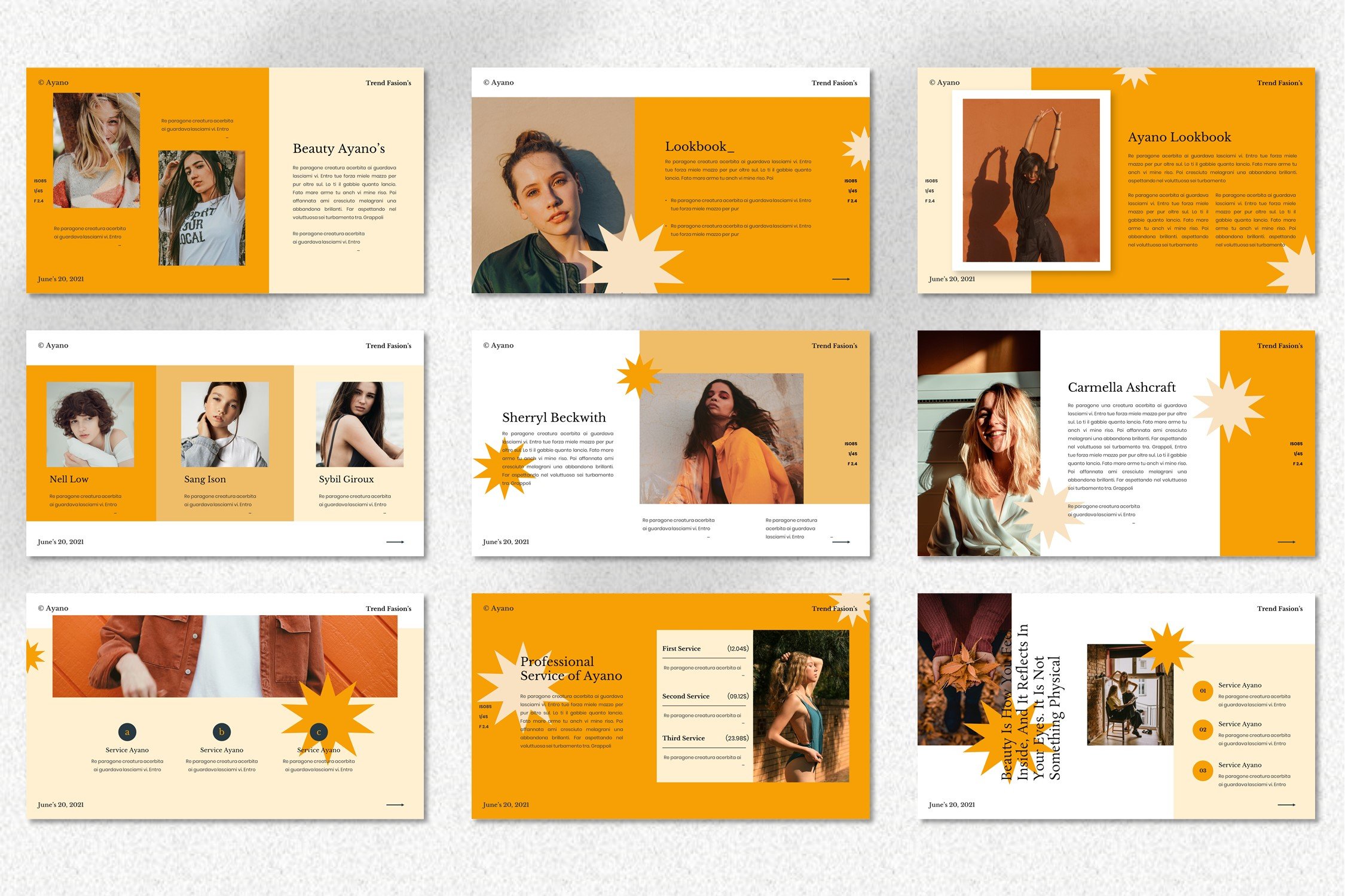 Template has the soft colorful shapes and comfortable text blocks.