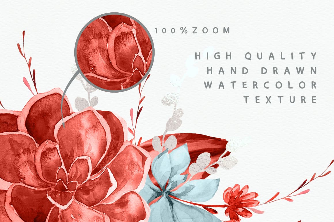 High quality hand drawn watercolor texture.