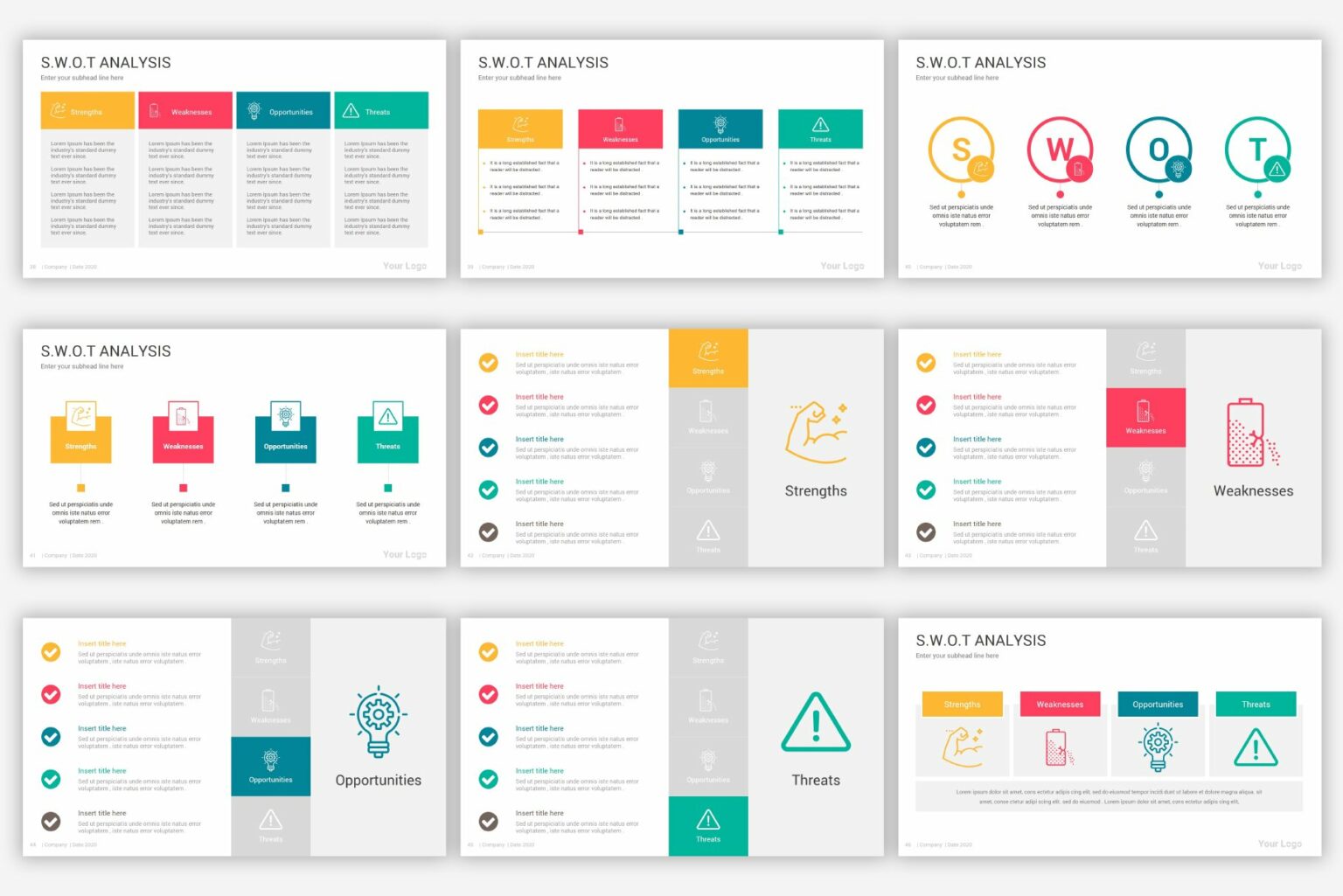 SWOT Snalysis Google Slides Diagram – MasterBundles