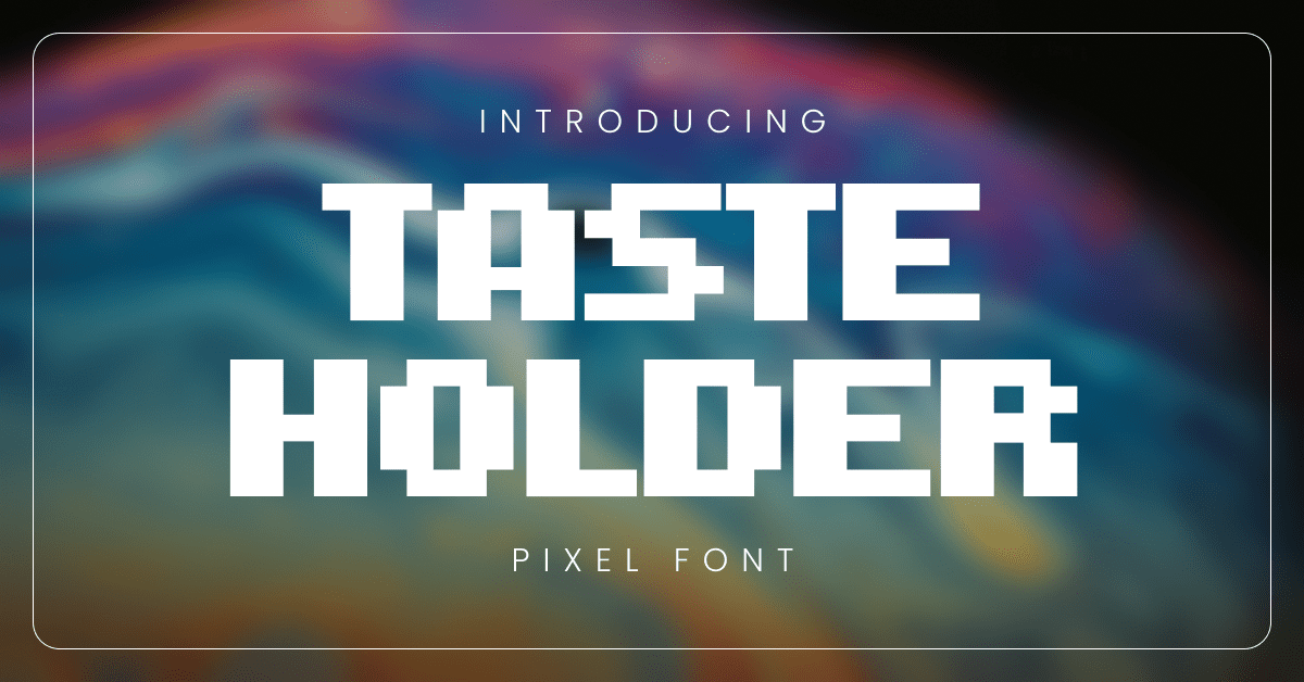Tasteholder Pixel Font for Facebook.