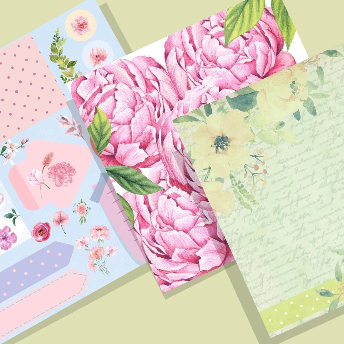 10 Lovely Floral Digital Paper Pack.
