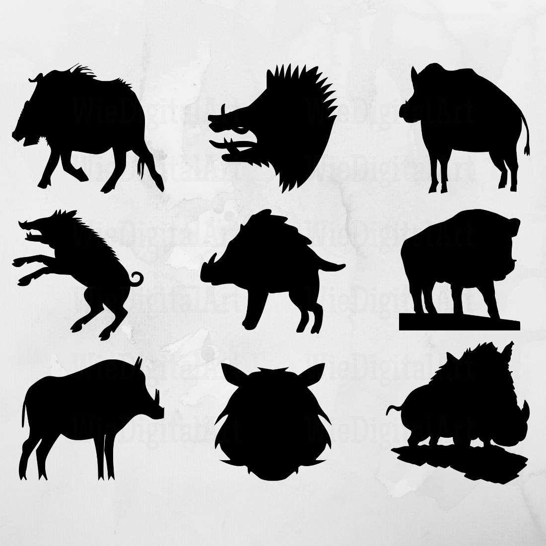 Boar SVG – Boar Silhouette – Boar Bundle facebook.