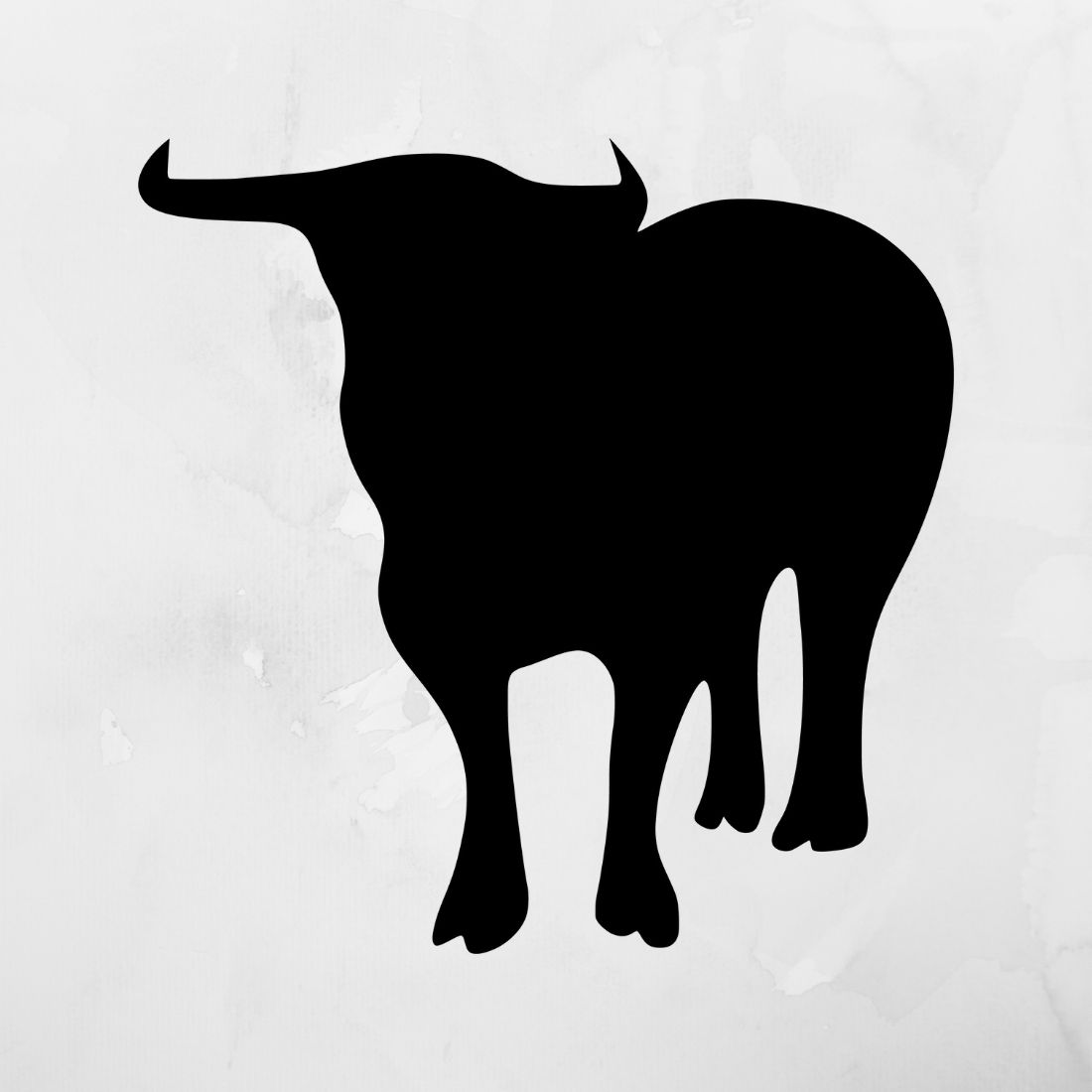 Silhouette of an elephant on a white background.