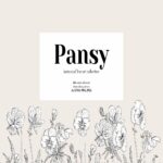 vintage pansy flower line art main cover.