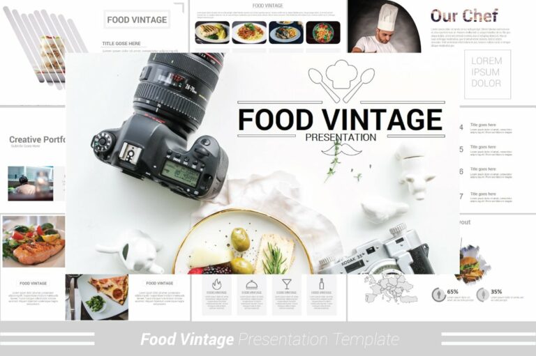 Food Vintage Powerpoint Template – MasterBundles