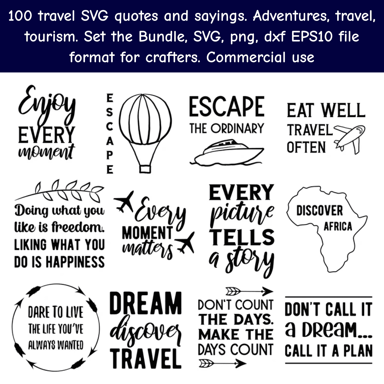 100 Travel SVG Quotes & Sayings.