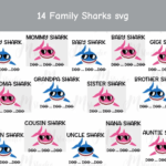 14 Family Sharks svg.