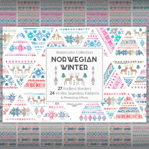 Norwegian Winter - Seamless Patterns.