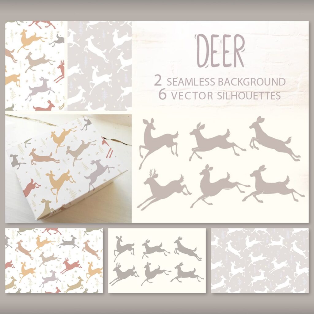 Deer Patterns Collection – MasterBundles