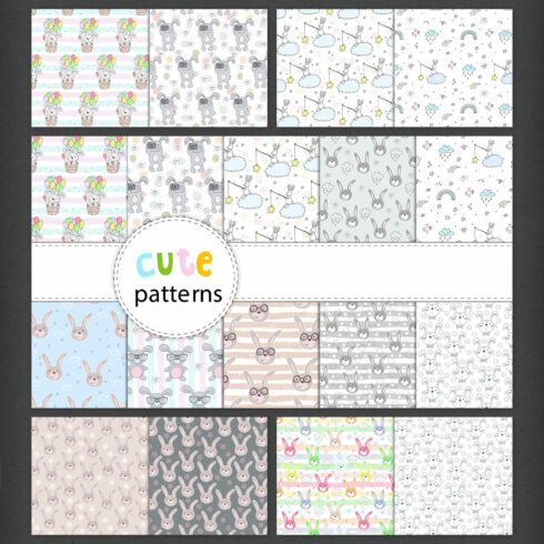 Cute rabbits patterns colection!