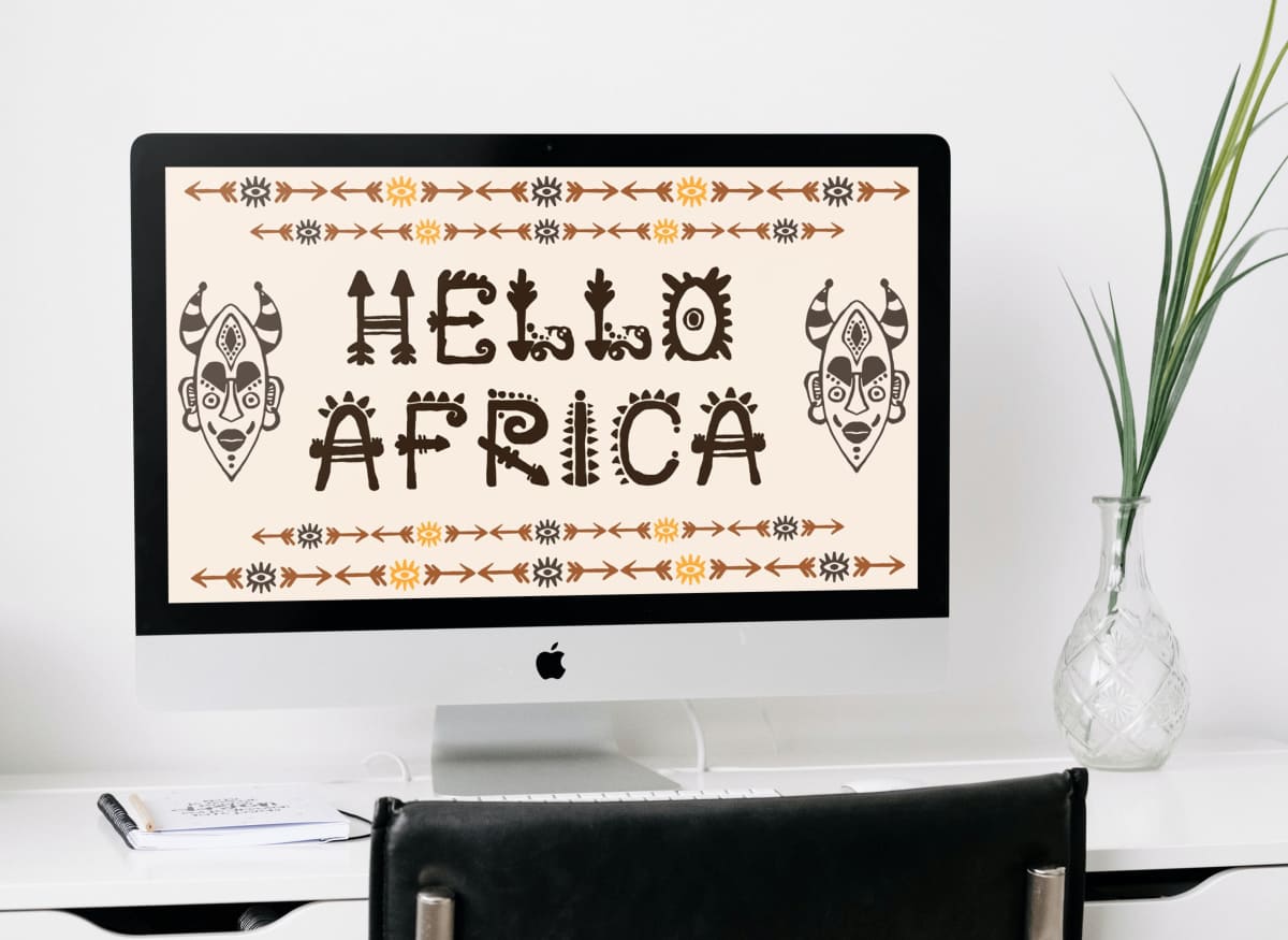 African Font + bonus - desktop.