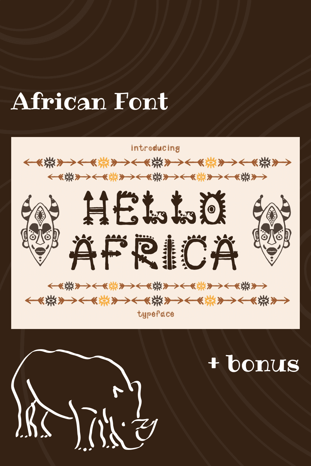 01 african font bonus pinterest
