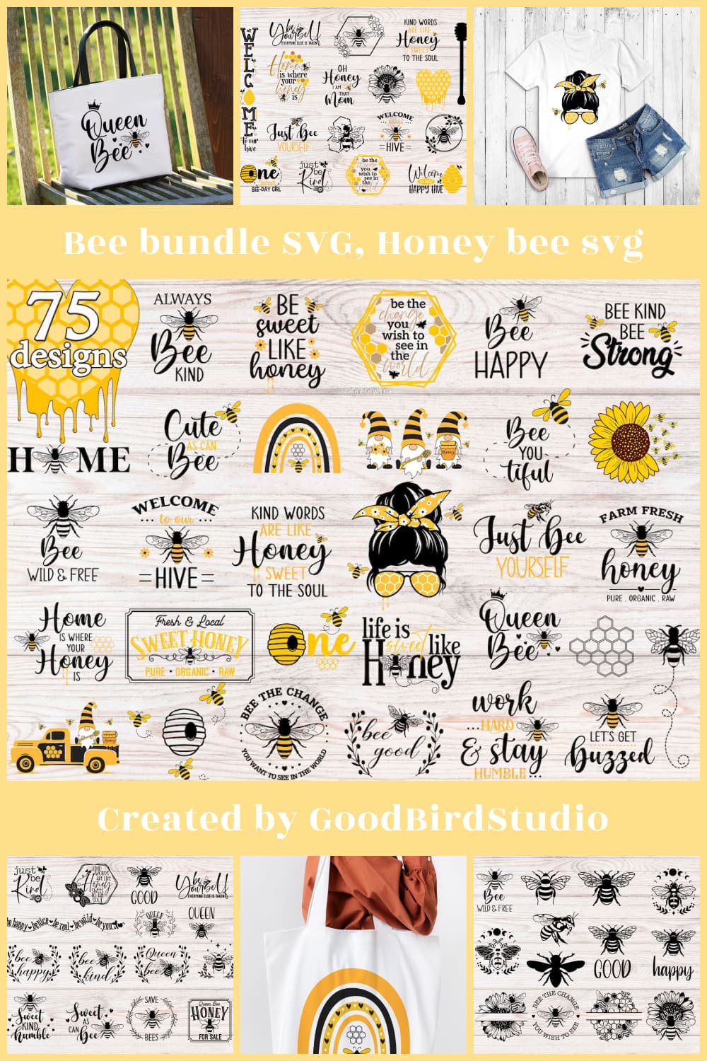 01 bee bundle svg honey bee svg pinterest