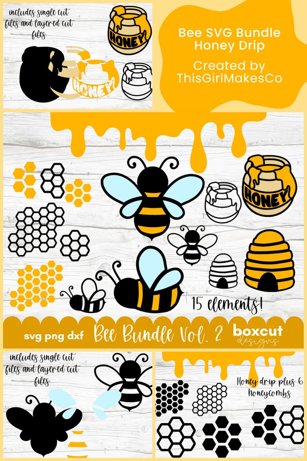 01 bee svg bundle honeycomb svg honey drip pinterest