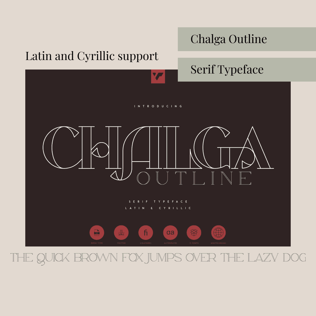 Chalga Outline - Serif Typeface.